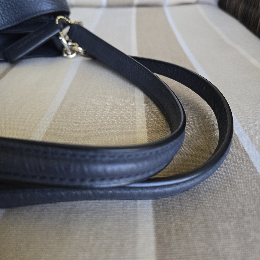 🚫SOLD🚫 Coach Lexi Leather Hobo Bag Midnight Navy Blue - Picture 6 of 11